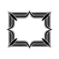 Geometric Deco Frame, Minimalist Black Grey vector