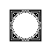 Geometric Circle Frame,Art Deco Style, Minimalist - Illustration vector