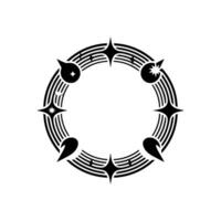 Celestial Circle Minimalist Starburst Emblem, Abstract vector