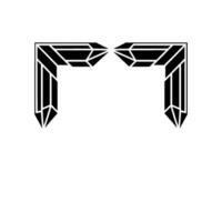 Geometric Crystal Frame, Minimalist - Geometry vector