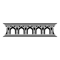 Art Deco Architectural Ornament,Geometric Border - Retro vector