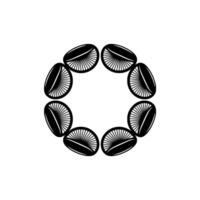 Circular Shell Motif, Minimalist , Elegant Symmetry vector
