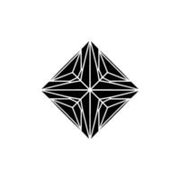Geometric Diamond, Sharp Lines, Minimalist vector