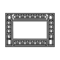 Geometric Frame, Art Deco Style, Minimalist, Outline vector