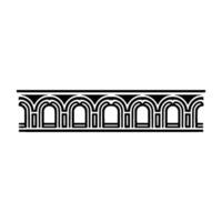 Art Deco Linear Border, Geometric Ornamentation, Vintage vector