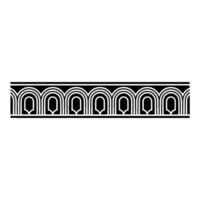 Art Deco Arch Motif, Minimalist Border - Pattern vector