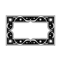 Celestial Border, Vintage Starburst Frame vector