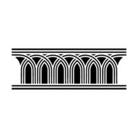 Gothic Archway, Minimalist Emblem, Architectural Detail vector