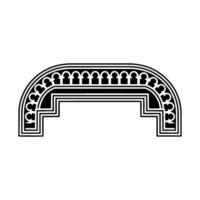 Geometric Arch Ornament, Minimalist, Lineart vector