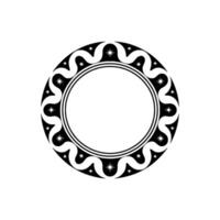 Celestial Circle Stylized Starburst Ornament, Circular vector