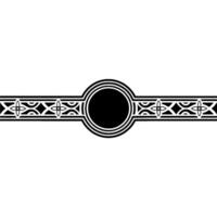 Art Deco Border, Circular Motif, Vintage vector