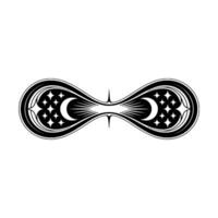 Stylized Infinity Celestial Swirls Geometric Balance vector