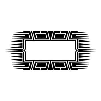 Geometric Deco Frame, Sharp Lines, Minimalist vector