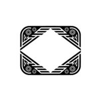 Geometric Deco Frame, Elegant Ornamentation, Vintage - Ornament vector