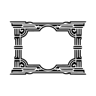 Art Deco Frame, Geometric Ornamentation, Vintage, Classic
