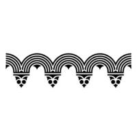 Geometric Tribal Border, Stylized Wave Pattern vector