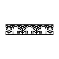Art Deco Botanical Border, Geometric , Elegant Ornamentation vector
