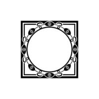 Art Deco Circle Frame, Elegant Vintage, Ornament vector