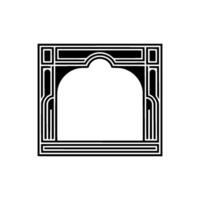 Geometric Arch Frame, Minimalist, Outline vector