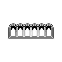 Architectural Archway Silhouette, Minimalist vector