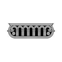 Classical Column Ornament, Detailed vector