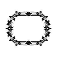 Elegant Art Nouveau Frame, Botanical Ornamentation vector