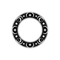 Celestial Circle Lunar Constellation Emblem, Moon vector
