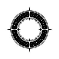 Celestial Navigation Black White Constellation Ornament vector