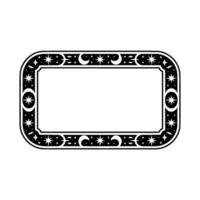 Celestial Border Frame, Vintage Magic vector
