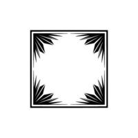 Minimalist Tropical Frame, Elegant Botanical Border vector