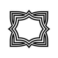 Geometric Star Frame, Minimalist , Elegant Outline, Symmetry vector