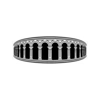 Circular Archway Silhouette, Minimalist vector