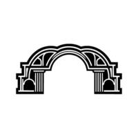 Art Deco Archway, Minimalist Silhouette, Geometric, Arch vector
