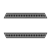 Geometric Deco Border Elements, Minimalist, Linear vector