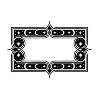 Celestial Border Ornate Starry Frame vector
