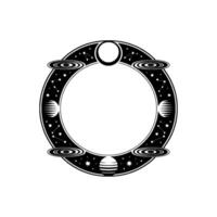 Celestial Portal Lunar Constellation Emblem vector