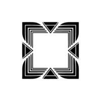 Geometric Deco Frame, Minimalist , Abstract Pattern - Square vector