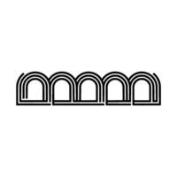 Linear Archway, Minimalist , Geometric Pattern vector