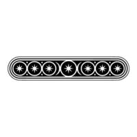 Celestial Border Geometric Star Pattern vector
