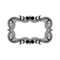 Ornate Celestial Frame, Vintage , Elegant Border vector