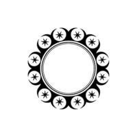 Celestial Circle Minimalist Moon Motif, Emblem vector