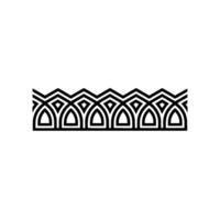 Geometric Deco Border, Stylized Art Deco Pattern, Linear vector