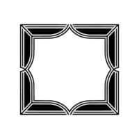 Geometric Deco Frame,Minimalist , Elegant Border, alternate version 44 vector