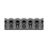 Art Deco Arch Motif, Geometric Border, Minimalist vector
