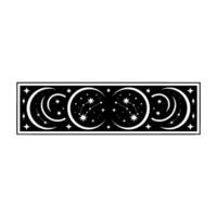 Celestial Cycle Moon Phases Constellations - Minimalist vector