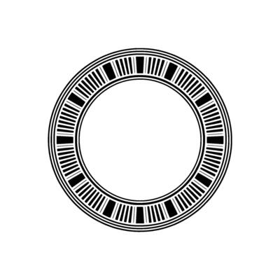 Geometric Circle, Linear Pattern, Minimalist
