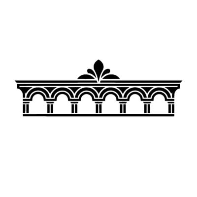 Elegant Archway Ornament, Vintage Element, Arch