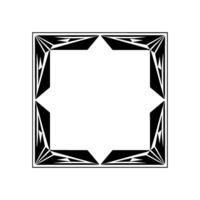 Geometric Starburst Frame, Minimalist, Square vector