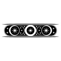 Celestial Cycle Stylized Moon Phases with Stars vector