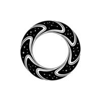 Celestial Orbit Abstract Moon with Constellations vector